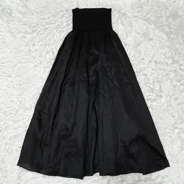 새상품급 25SS NOBLE 워셔블 라미 니트 베어탑 원피스 블랙 S