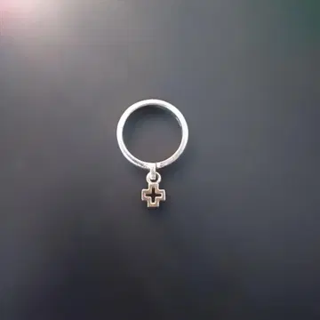 10K 실버 반지 핑키 8호 빈티지 콤비네이션