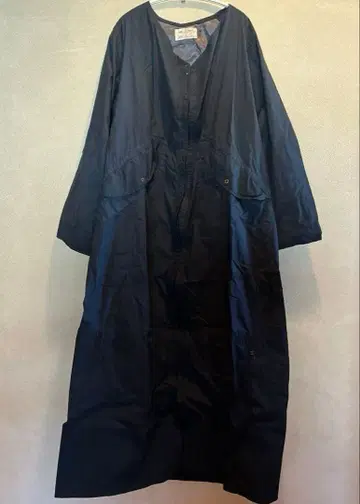 77circa 네이비 노카라 코트