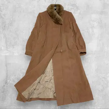 새상품급 메종 라피트 캐시미어 코트 13 XL 사이즈 퍼 포함 카멜