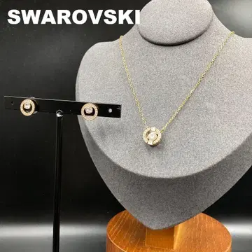 Swarovski 목걸이 귀걸이 댄싱스톤 골드