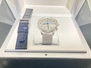 IWC 실버 메쉬 스트랩 시계 포르투기저 제크로노그래프