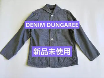 DENIMDUNGAREE/체크 무늬 스탠드 카라 자켓/미사용 새상품
