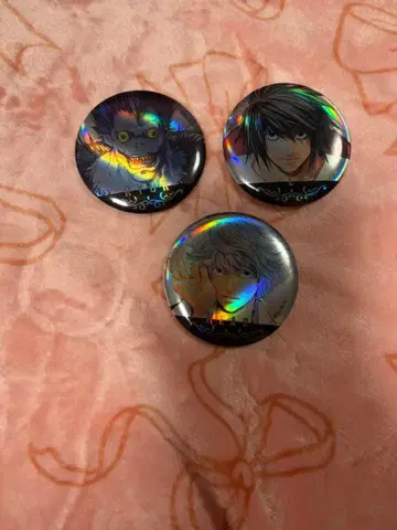 데스노트 DEATHNOTE 메탈 캔뱃지 류크 L 니아 3개 세트