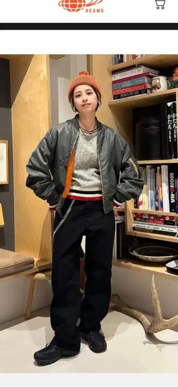 BEAMSBOY x BIGMAC/별주 리페어 페인터 팬츠 BLACK 28