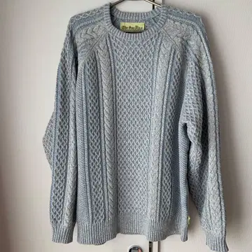 SSZ 블루 그레이 케이블 니트 L 사이즈