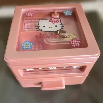 Hello Kitty 오르골 포함 쥬얼리 박스 핑크