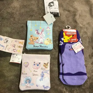 포켓몬스터 삭스 & 스프링 파우치 세트 3개