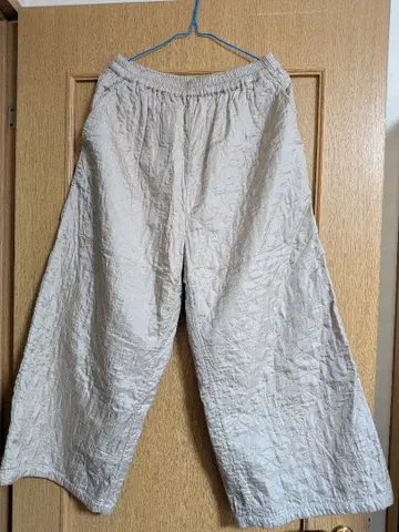 메종드소일 실크 퀼팅 팬츠