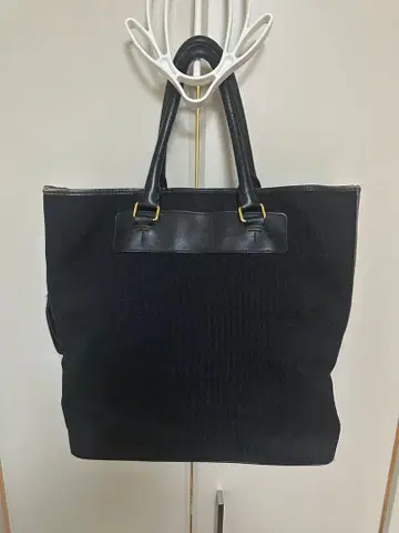 할인 톰포드 블랙 토트백 캔버스 가죽