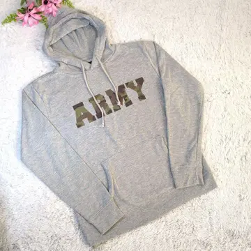 Bling Leads L ARMY 카모 패턴 후드 부착 후드티