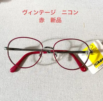 빈티지 니콘 안경 프레임 빨간색 새상품 여성용 키즈