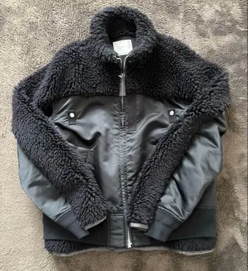 Sacai Shearling Nylon Fleece Jacket 사카이