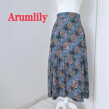 Arumlily 프린트 롱 스커트 아프리칸 마 혼방 올 패턴