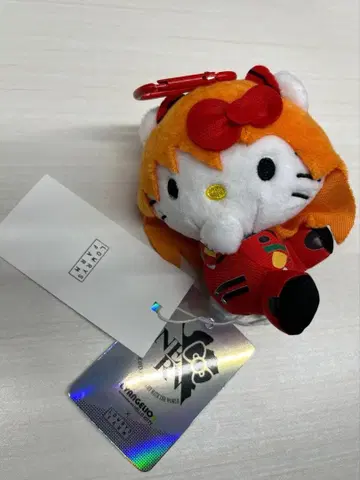 아스카 EVA x KITTY 토이 키링 에반게리온 x 헬로키티