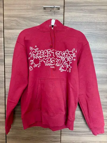 야바이 티셔츠야상 후드 부착 후드티 버건디