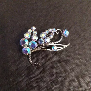 빈티지 블루 오로라 보레알리스 브로치