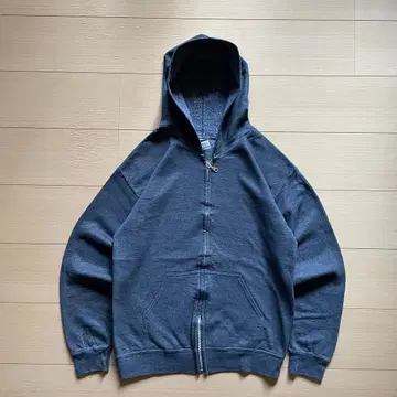 90s GILDAN 지퍼 후드티 그레이 무지 AKIMBO