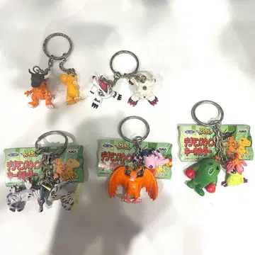 [레어] 디지몬 키링 스윙 레트로 5종 세트