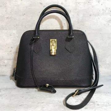 [ 사만다 타바사 ] 2WAY 백 레이디 아젤 자물쇠 블랙 x 골드