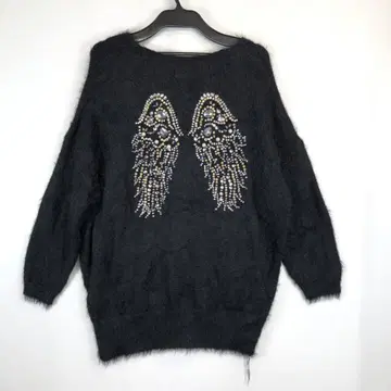 DaTuRa 다투라 천사의 날개 샤기 니트 아크릴 지퍼 가디건