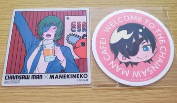 히메노 코스터 복을 부르는 고양이 & 체인소 맨 카페