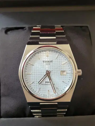 TISSOT PRX 스카이블루 스테인리스