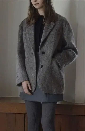 CLANE MIX SHAGGY OVER TAILORED JACKET