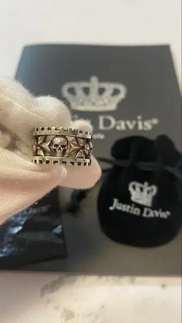 정품 Justin Davis 스컬 반지 MOSH