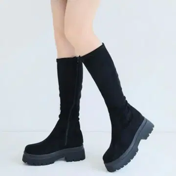 비비안 통굽 핏 스트레치 롱 부츠