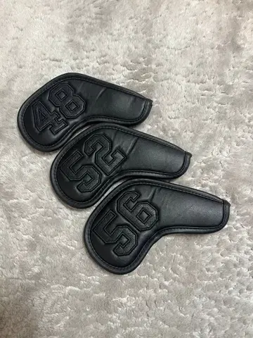 가격 인하 아이언용 골프헤드커버 마그넷식 3개 세트 블랙