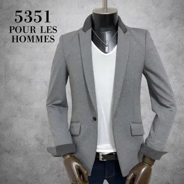 5351pour les hommes 테일러드 자켓 그레이 심플