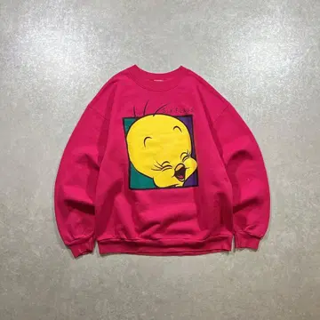 90s USA제 루니툰 트위티 캐릭터 맨투맨