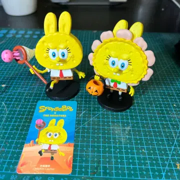 가격 인하 POPMART LABUBU 몬스터즈 스펀지밥 2점