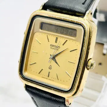 작동 레어 SEIKO 데지아나 빈티지 스퀘어 남성용 손목시계