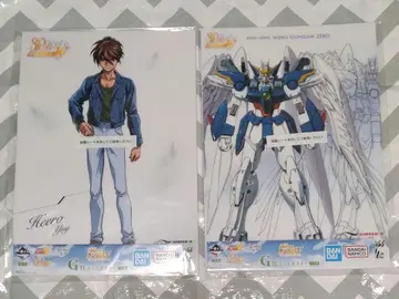 제일복권 건담 W G상 클리어 포스터 히이로 윙건담 제로 세트