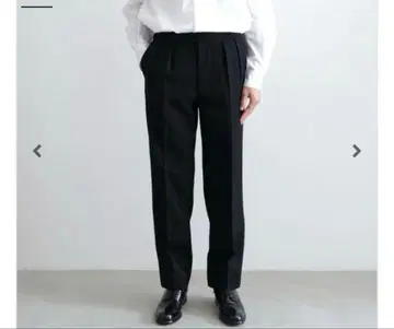 HEUGN Aaron 2 플리츠 테이퍼드 트라우저