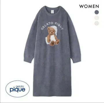 젤라토 피케 베어 자카드 원피스 네이비 컬러