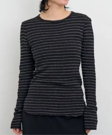 [굿그리프] WAFFLE BORDER LONG SLEEVE TOP