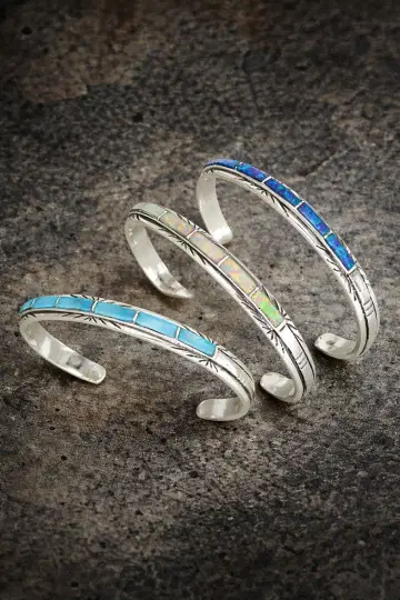 silver925 터콰이즈 오팔 뱅글