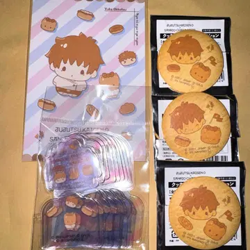 주술회전 지오 산리오 프레이크씰 쿠키풍 캔뱃지 엽서 오토골