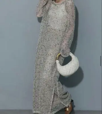 컷 메쉬 백 오픈 원피스 & I 라인 스커트