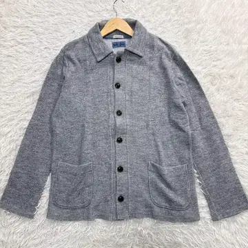 BLUE BLUE JAPAN 네이비 박스 셔츠 가디건 3