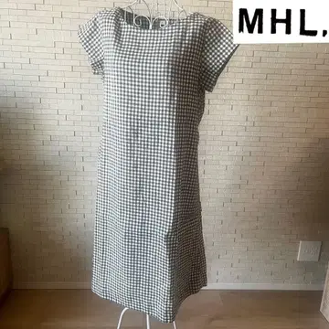 MHL. 엠에이치엘 깅엄 체크 원피스 반팔 원피스 코튼