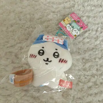 [택 포함 새상품] 온천지 한정판 치이카와 봉제 인형 키링 하치와레