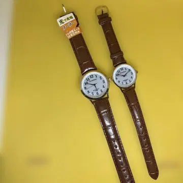 솔라 파워 쿼츠 페어 워치