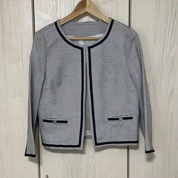 벨메종 보더 노카라 자켓 포멀 오케이션 L 사이즈