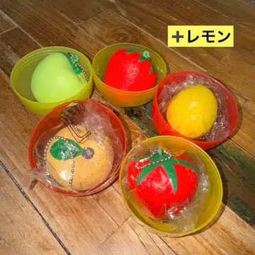 스퀴즈 후르츠 과일 캡슐 토이 가챠가챠 미개봉 포함 6세트