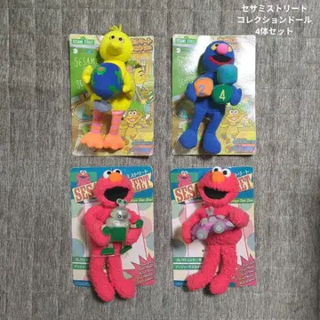 세서미 스트리트 컬렉션 인형 4개 세트 엘모 그로버