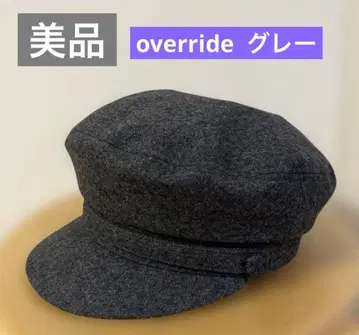 새상품급 override 여성용 그레이 헌팅 캡 마린캡